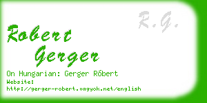 robert gerger business card