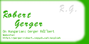 robert gerger business card